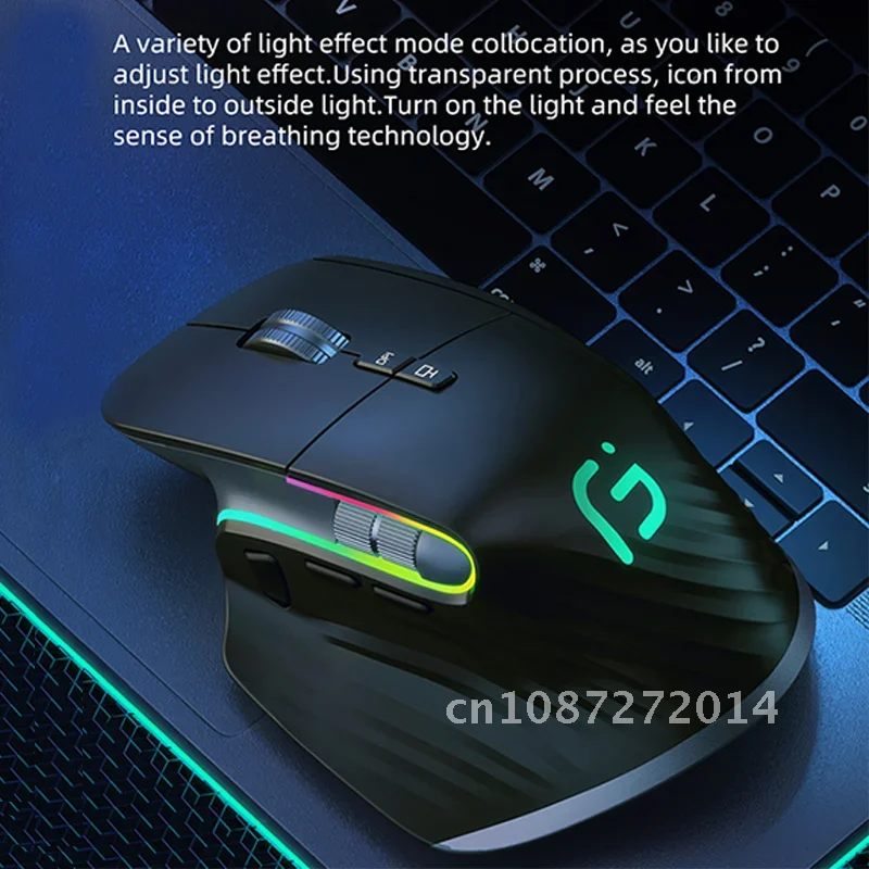 

Rechargeable Silent Bluetooth Type C Wireless Mouse Ergonomic Computer 5 Speed DPI For Tablet Macbook Air Laptop Gaming Office