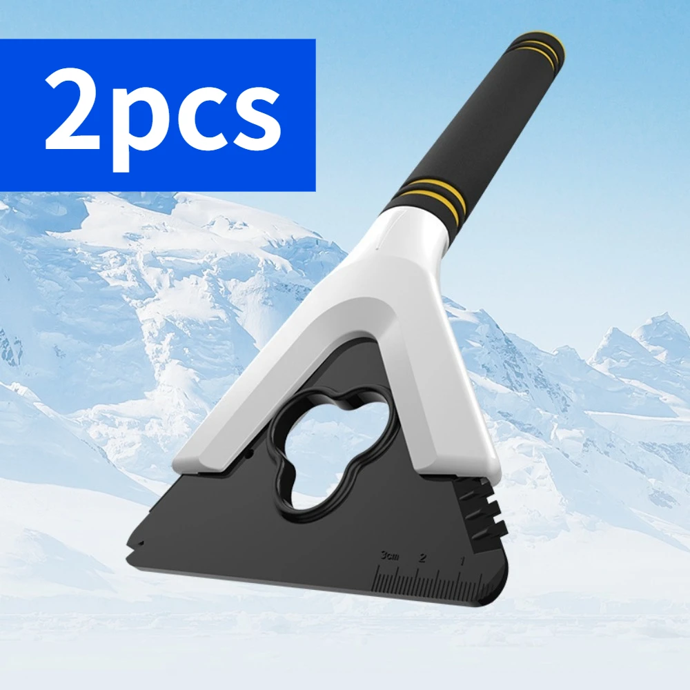 

2 шт., нескользящая автомобильная лопата для снега, щетка, прочный скребок для льда, портативный универсальный инструмент для очистки окон и льда