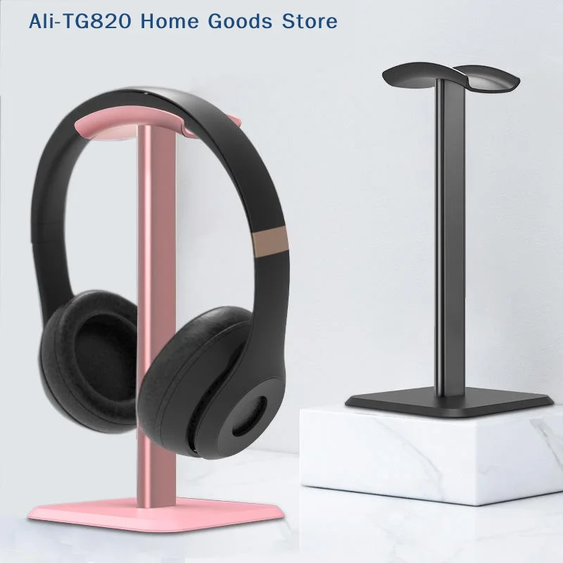 [TG820]Aluminium Alloy Headphone Stand Holder Rack Space Saving Headset Stand Rack Desktop Organizer Display Earphone Bracket