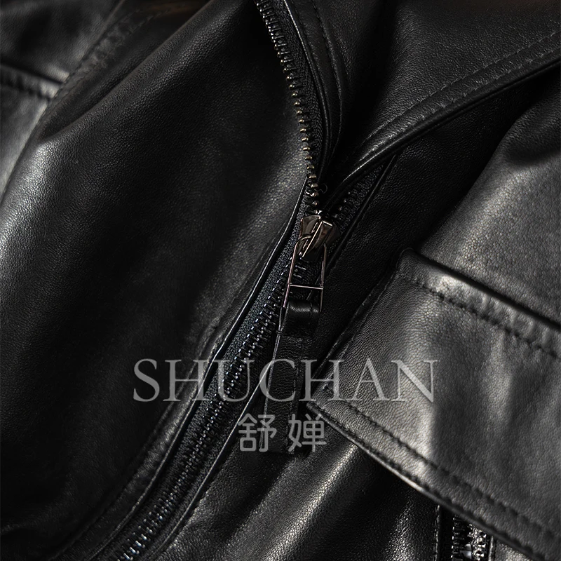 Sheepskin Leather Jacket Short Jacket Women Genuine Leather Jacket Women  Casacos De Inverno Feminino 2024