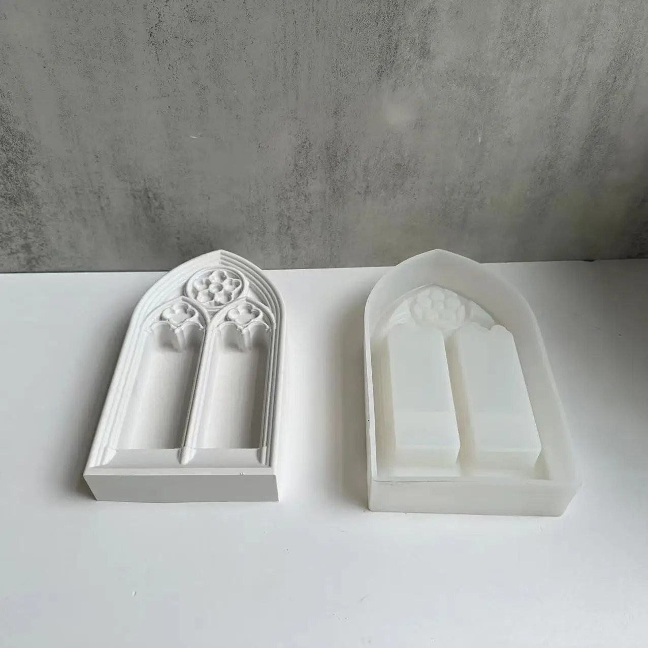 DIY Church Window Crystal Epoxy Resin Mold Cabinet Storage Box Silicone Mould Jewelry Display Holder Tray Dish Mold Casting Too