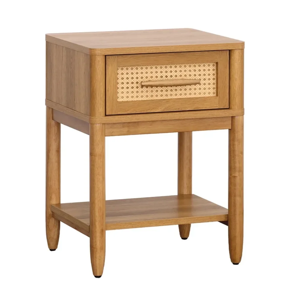 2024 New  Springwood Caning Nightstand, Light Honey Finish