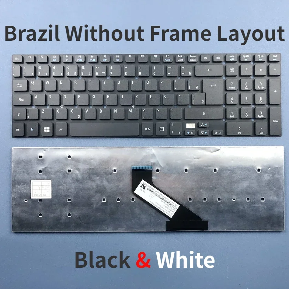 Brazil Laptop Keyboard For Acer Aspire V3-571G V3-771G V3-571 5755G 5755 V3-531 V3-771 V3-551G V3-551 5830TG Brazil Layout