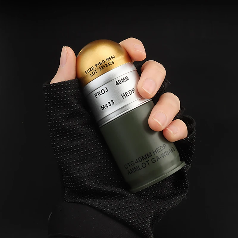 1/2/3pcs Mini Storage Case Airsoft Display M433 HEDP 40mm Cartridge Dummy Grenade Model Military Fan Collection Toy Gift