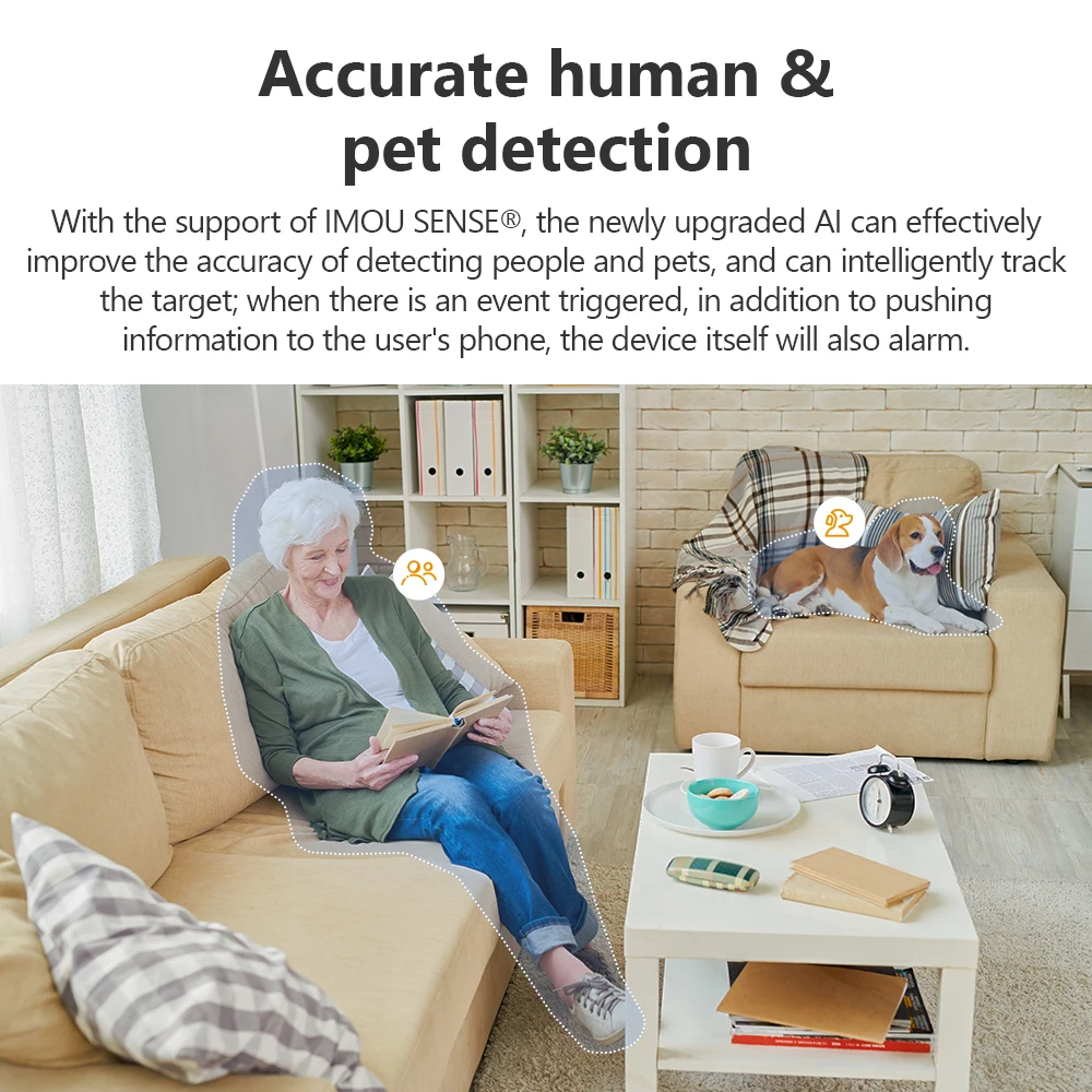 IMOU Rex VT Pro 5MP/3K Indoor Wifi PTZ Security Camera One-touch Video Call AI Human & Pet Detection Two Way Audio Baby Monitor