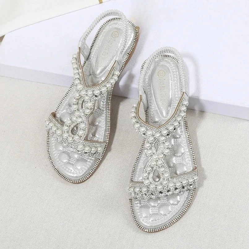 

Лето 2025 г., новые большие сандалии, женские пляжные сандалии, продукт