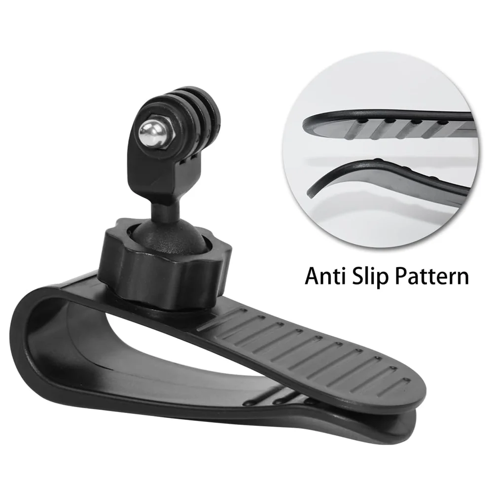 Car Sun Visor Mount Holder For GoPro Hero 12 11 10 9 8 7 6 5 4 SJCAM AKASO Insta360 X3 ONE X2 DJI Osmo Action Camera Accessories