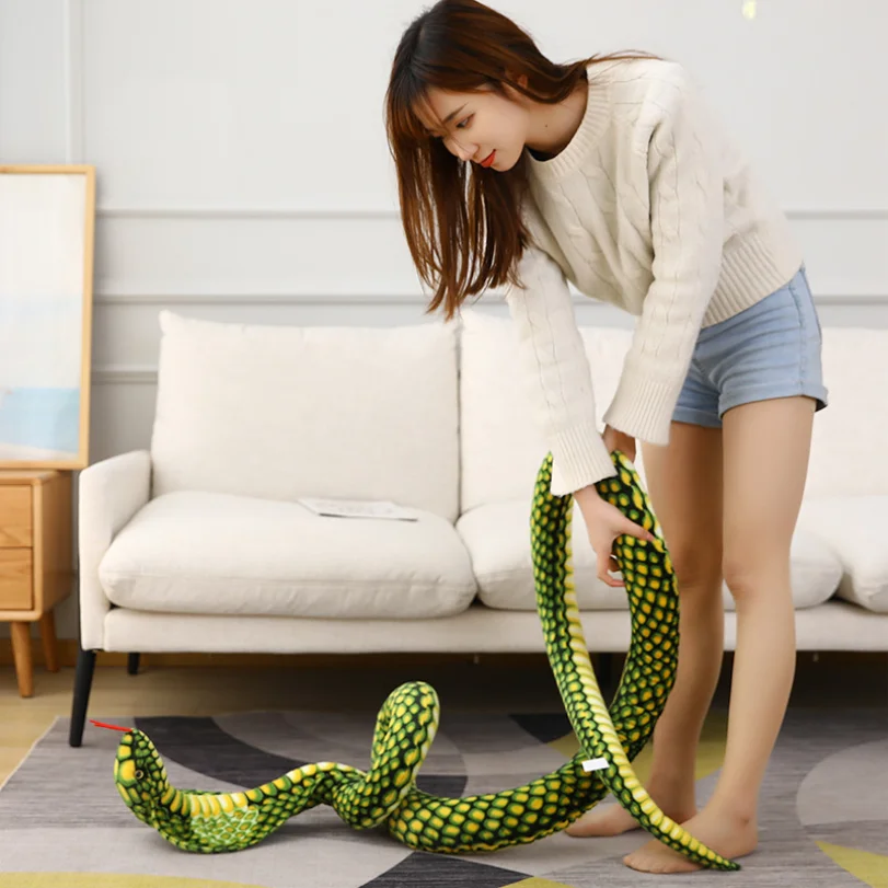 New Cross border Simulated Snake Doll Plush Toy Giant Snake Zoo Gift Doll
