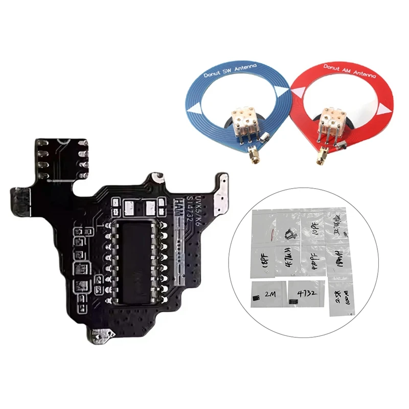 

SI4732 Shortwave Radio Module+Donut SW/AM Antenna For Quansheng UVK5/UVK6 PCB+SI4732IC+2M Capacity Expansion