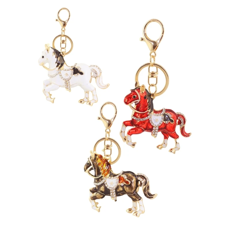 367C Practical Horse Keychain Secure Convenient Solution for Organized Keeping