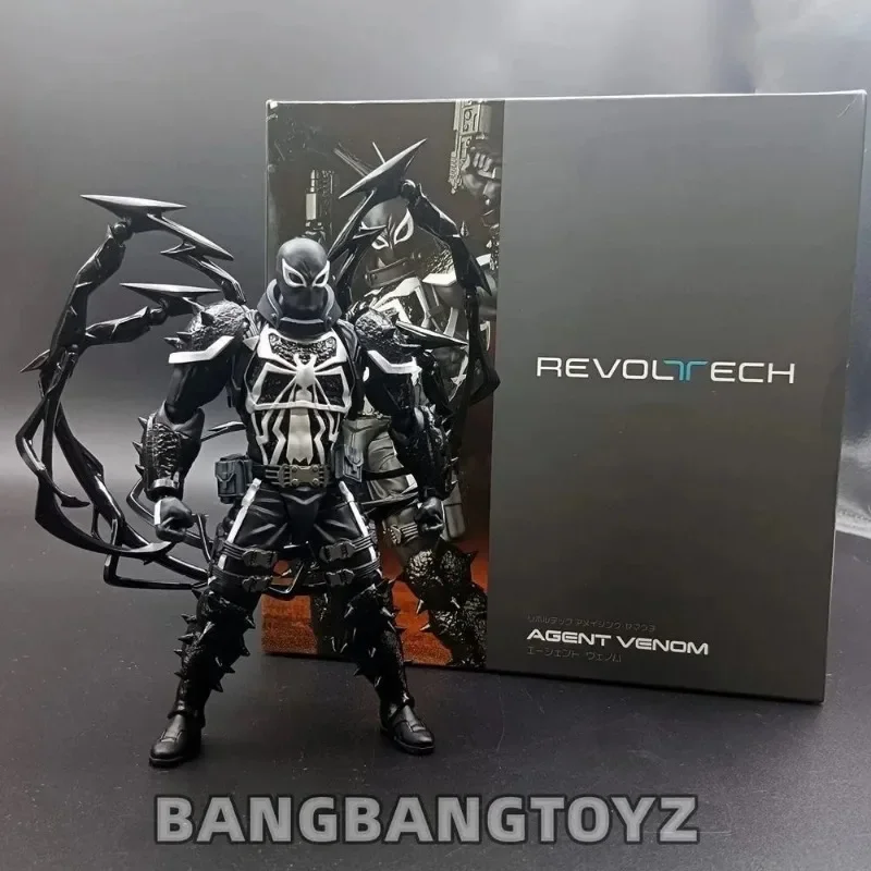 재고 Venom Revoltech 어메이징 야마구치 에이전트, 애니메이션 액션 피규어 모델 컬렉션, 유진 톰슨 Revoltech 장난감 선물