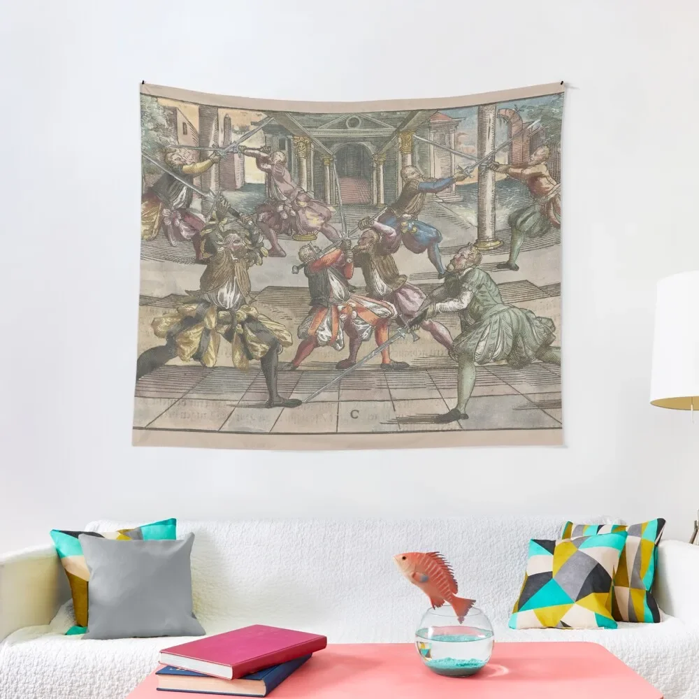 

High Guard Joachim Meyer Renaissance Sword Tapestry Decor For Room Room Decor Cute Room Things Tapestry