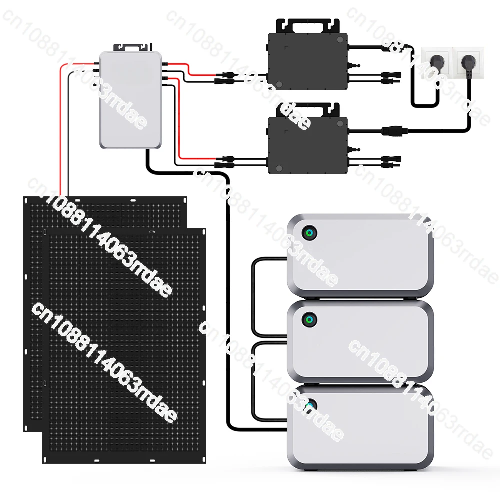 Complete Lithium-Ion Battery MPPT/PWM Monocrystalline Silicon Panels Solar Power Electric System Sets Solar System High Solar