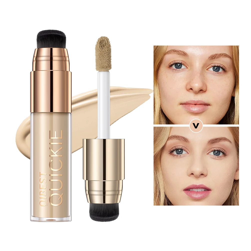 

QIBEST Liquid Concealer Matte High Coverage Waterproof Oil Control Moisturizing Long Lasting Concealer Professional Face Makeup