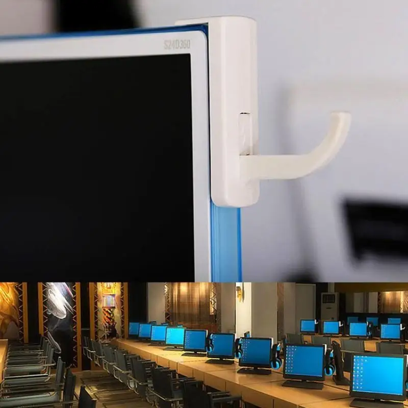 Self-adhesive Headphone Hook Headset Hanger Holder Hook Tape Sticker For Desk PC Display Monitor Plastic Stand Accessories view 2