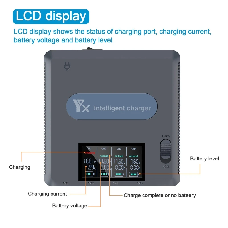 Battery Digital Display Charger Rapid Multi Parallel Charging for  for Mavic 3 Drop Shipping