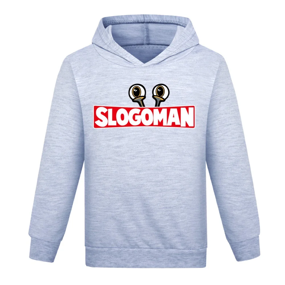 Funny SLOGOMAN Kids Hoodie Spring Autumn Toddler Girls Cartoon Clothes Baby Boys Long Sleeve Sweatshirt Children's Clothing503