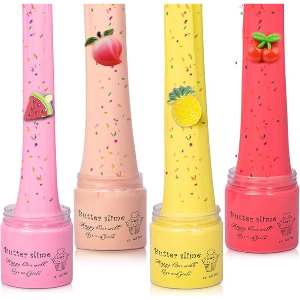 Set de 12 Slimes de Mantequilla con Elasticidad y Suavidad para Adultos, para Aliviar el Estrés y la Ansiedad, Juguetes DIY