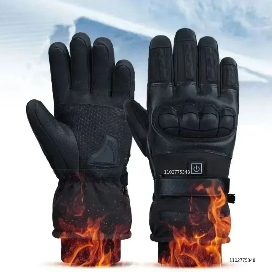 Beheizte Motorradhandschuhe, elektrisch beheizte Handschuhe, thermische Handwärmer, Snowboard-, Ski-, Fahrrad- und Outdoor-Winterhandschuhe – Detail 6
