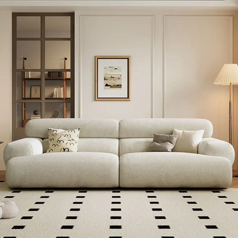 

White Double Sofa Square Living Room Simple White Loveseat Sofa Reading Sectional Modern Nordic Salon Meuble Home Furniture