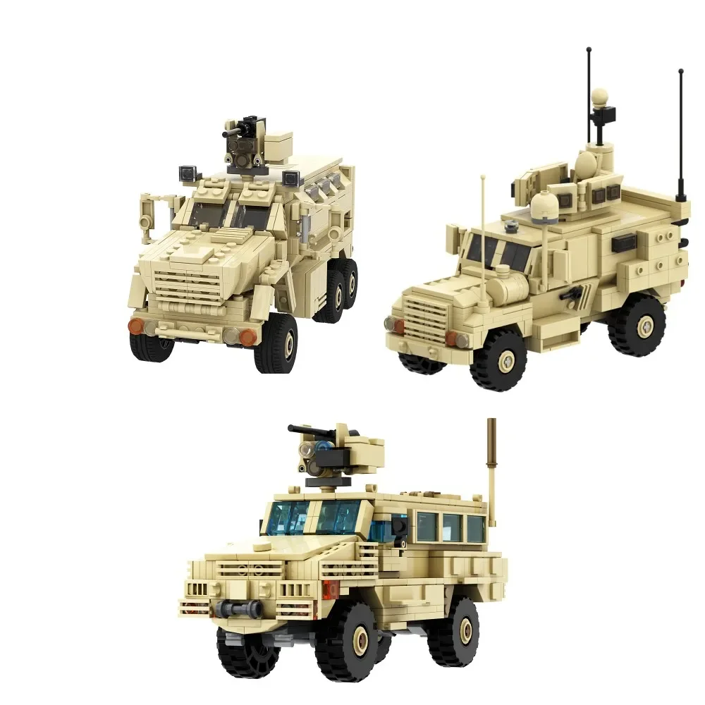 

MOC BAE Caiman w CROWS Model Building Blocks Resistant Military RG-31 Mk.5E Cat 4x4 MRAP Tacticals Vehicles Bricks Toys Gift