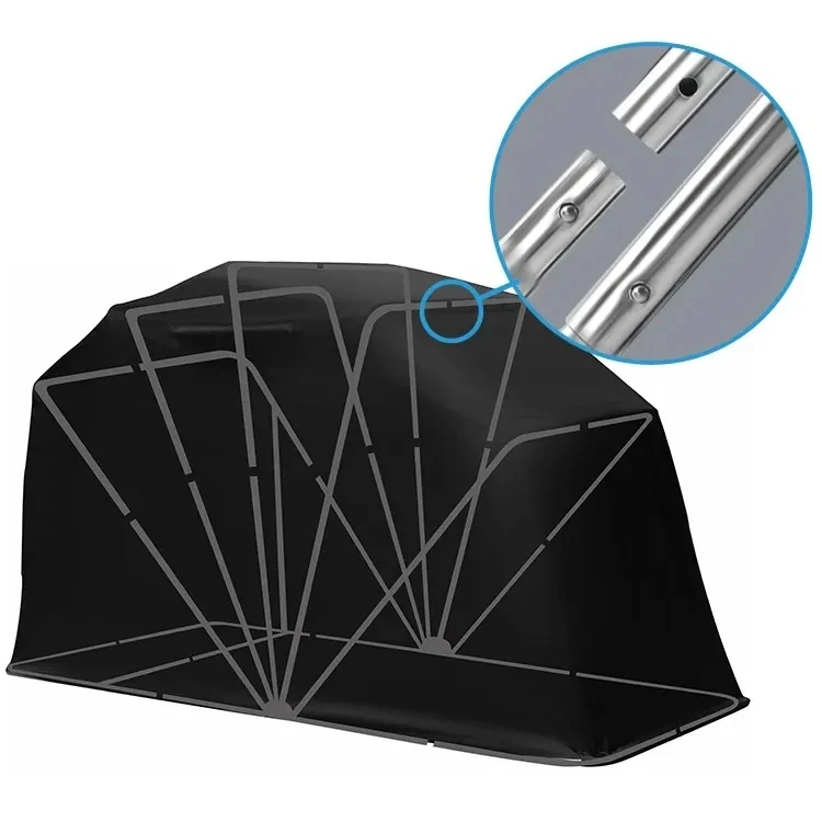 Refugio plegable para motocicleta - Cubierta versión HOMFUL Cut | Tienda de campaña con dosel impermeable para garaje de motos