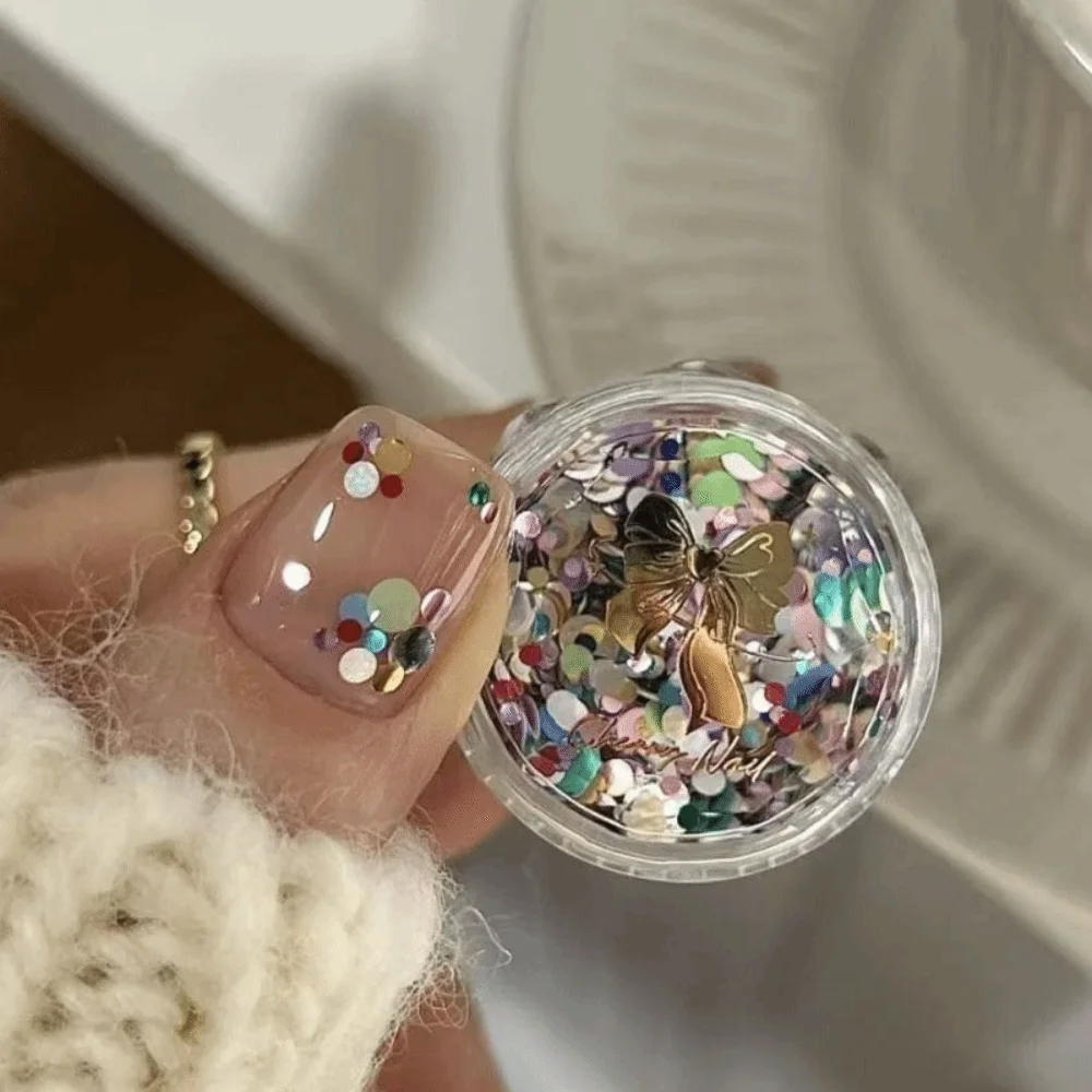 Creative Polka Dot Glitter/Beads Nail Glitter Colorful DIY 3D Nail Art Charm Sequins Nail Decorations Nail Salon