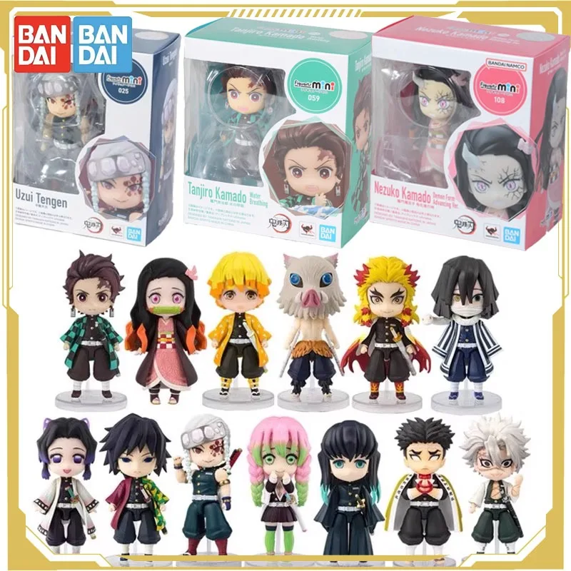 

Bandai Original Mini Demon Slayer Anime Figure Hashibira Lnosuke Tomioka Giyu Action Figure Toys for Boys Girls Kids Gift