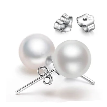 925 Sterling Silver Pearl Retro Stud Earrings For Women Luxury Designer Jewelry…