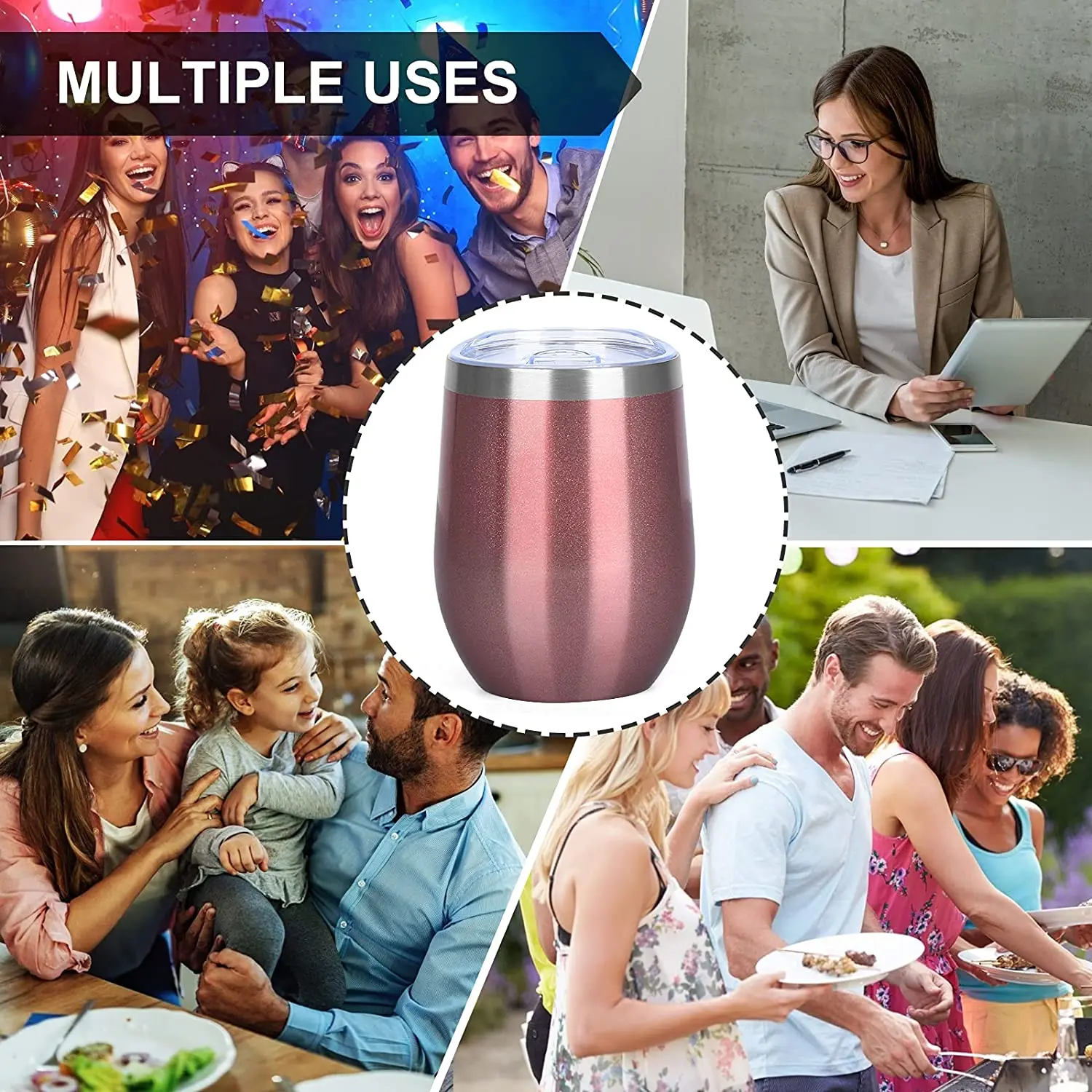 12oz Stainless Steel Beer Mugs With Lid&Straw cold drink Drinking Metal Cups Cocktail  Mug For Bar Drinkware Coffee Mug Tumbler