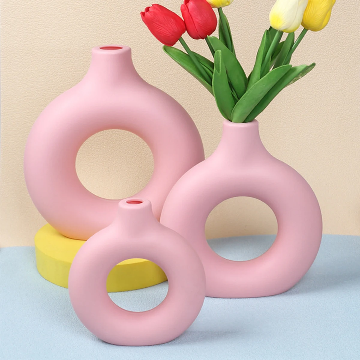 1PC 丸みを帯びたプラスチック花瓶結婚式のダイニングテーブ - Home Decor Center のレビューと価格