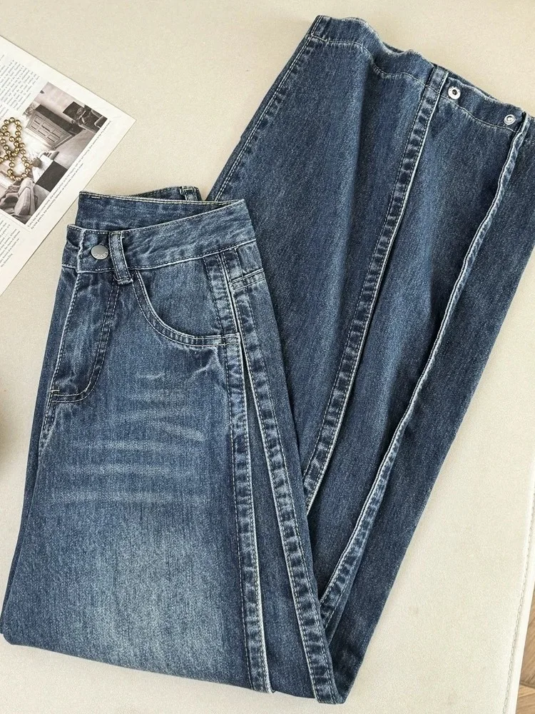 

Мужские джинсы в стиле ретро-американский дизайн, прямые, свободные, модные, весна-осень, новые, повседневные, джинсы-леггинсы