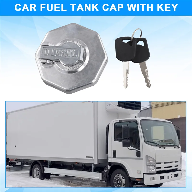 Tapa de combustible de coche con llave para ISUZU ELF NPR NQR 4HK1 8-98146010-0 8-98088982-0