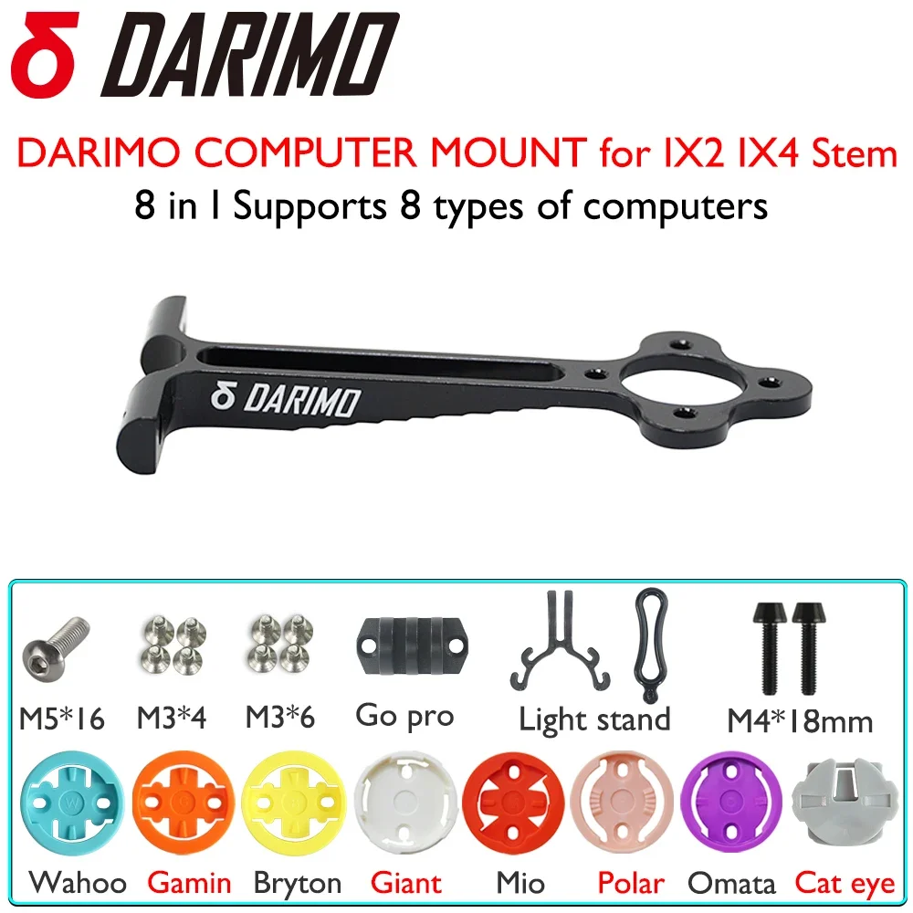 

DARIMO Alloy Bike Computer Mount for IX2/IX4 Stem - GPS/Bicycle Holder, Black or Color Options