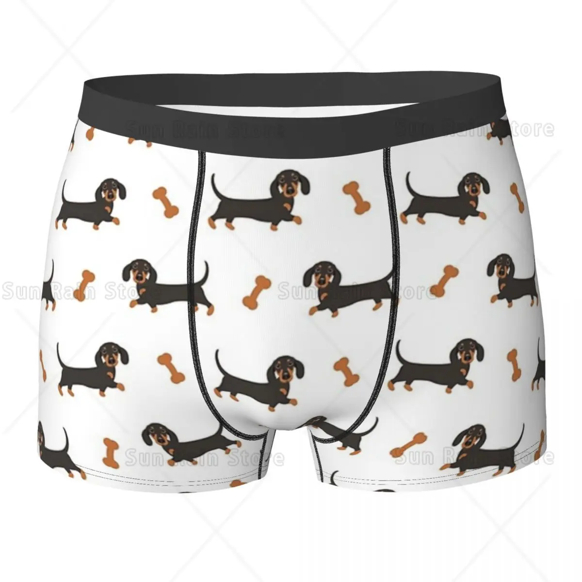 

Boxer Underpants Shorts Black And Tan Dachshund Sausage Dog Panties Men's Breathable Underwear for Homme Man Boyfriend Gifts