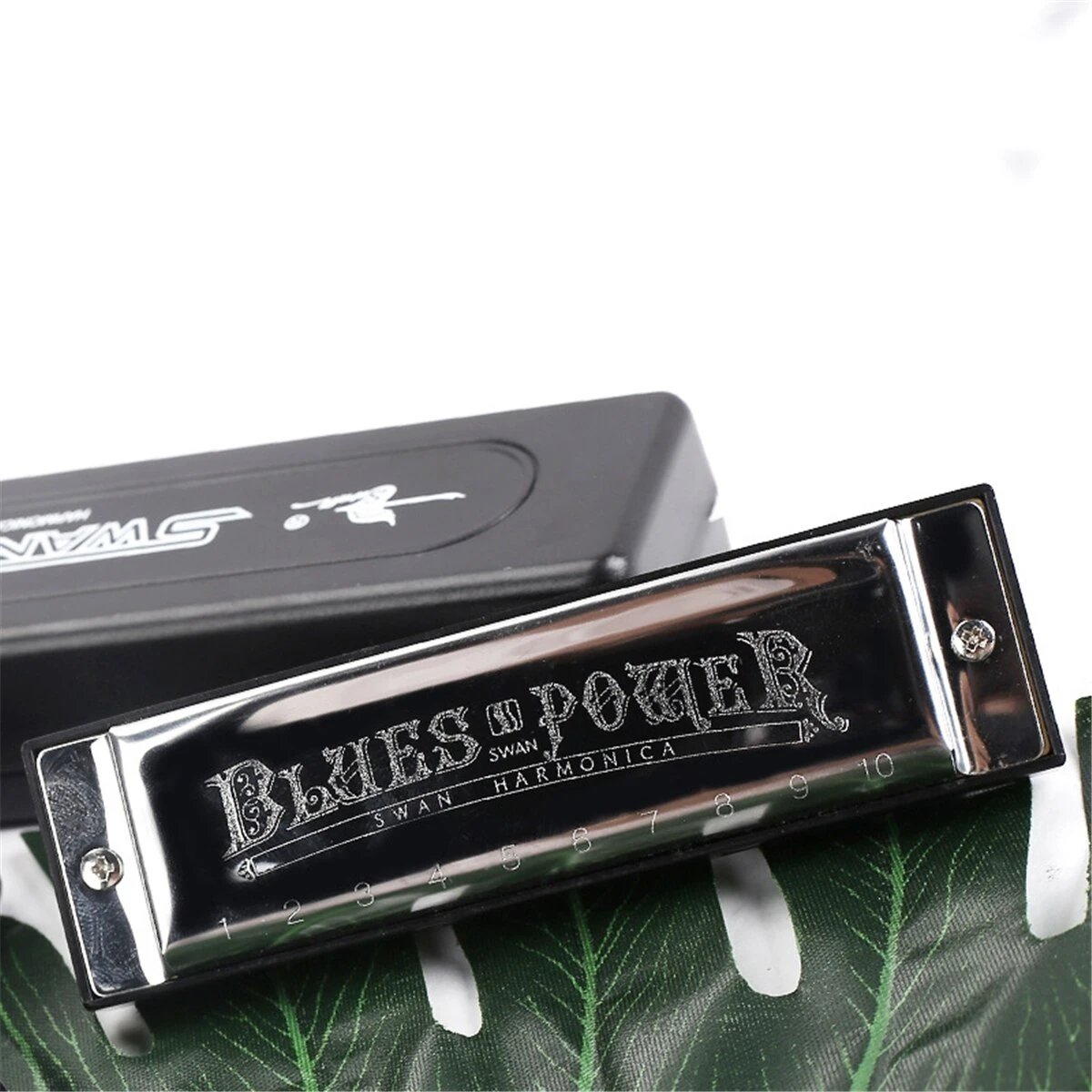 Miwayer Harmonica Senior Bruce 10 Hole BLUES with Case Brass Stainless Steel