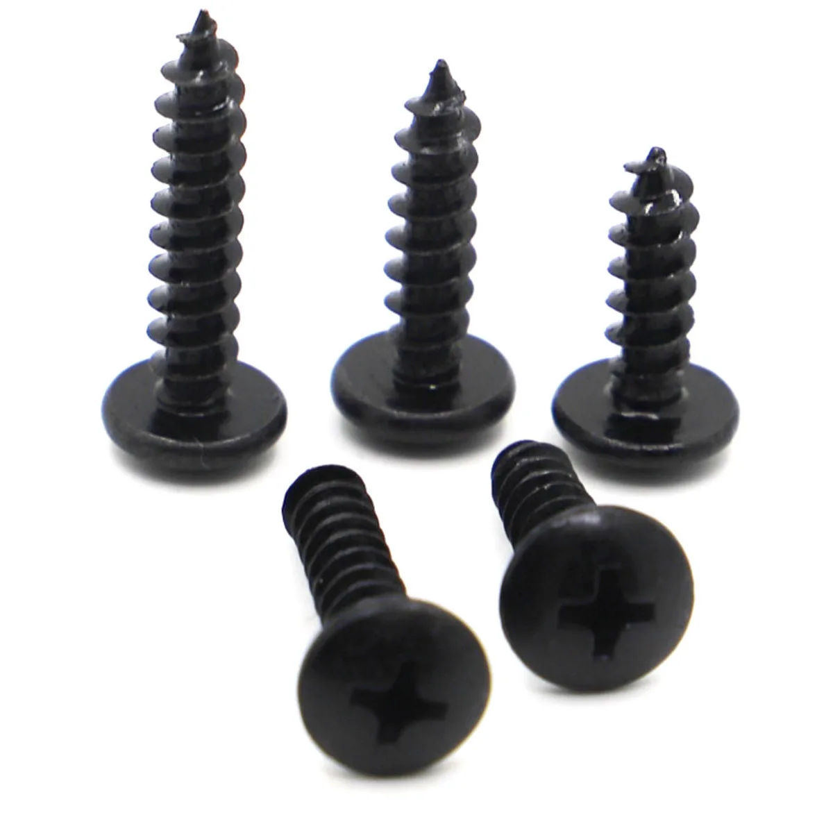Tornillos autorroscantes de cabeza de hongo empotrada cruzada, acero negro, Phillips, 10/50 piezas, M3, M3.5, M4, M5, M6