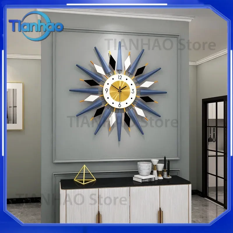 Light Luxury European Style Wall Clock for Home Decoration Living Room Atmosphere Stylish Design Creative Timepiece