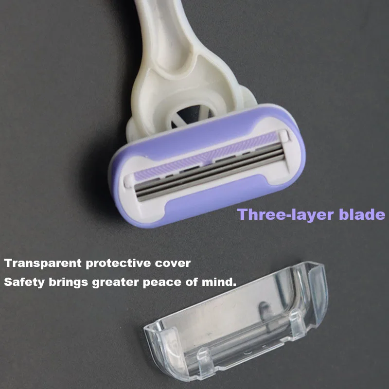 KVIFO 3-Layer Manual Shaving Razor Ultra-Sharp Blades for Effortless Glide Anti-Irritation Design Long-Lasting Durability Perfe