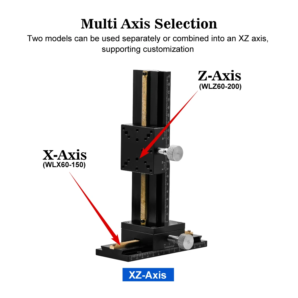 WLZ25-L50/WLZ25-L70/WLZ25-L100/WLZ25-L150 High Precision Aluminum Alloy Optical Micrometer Linear Guide Block