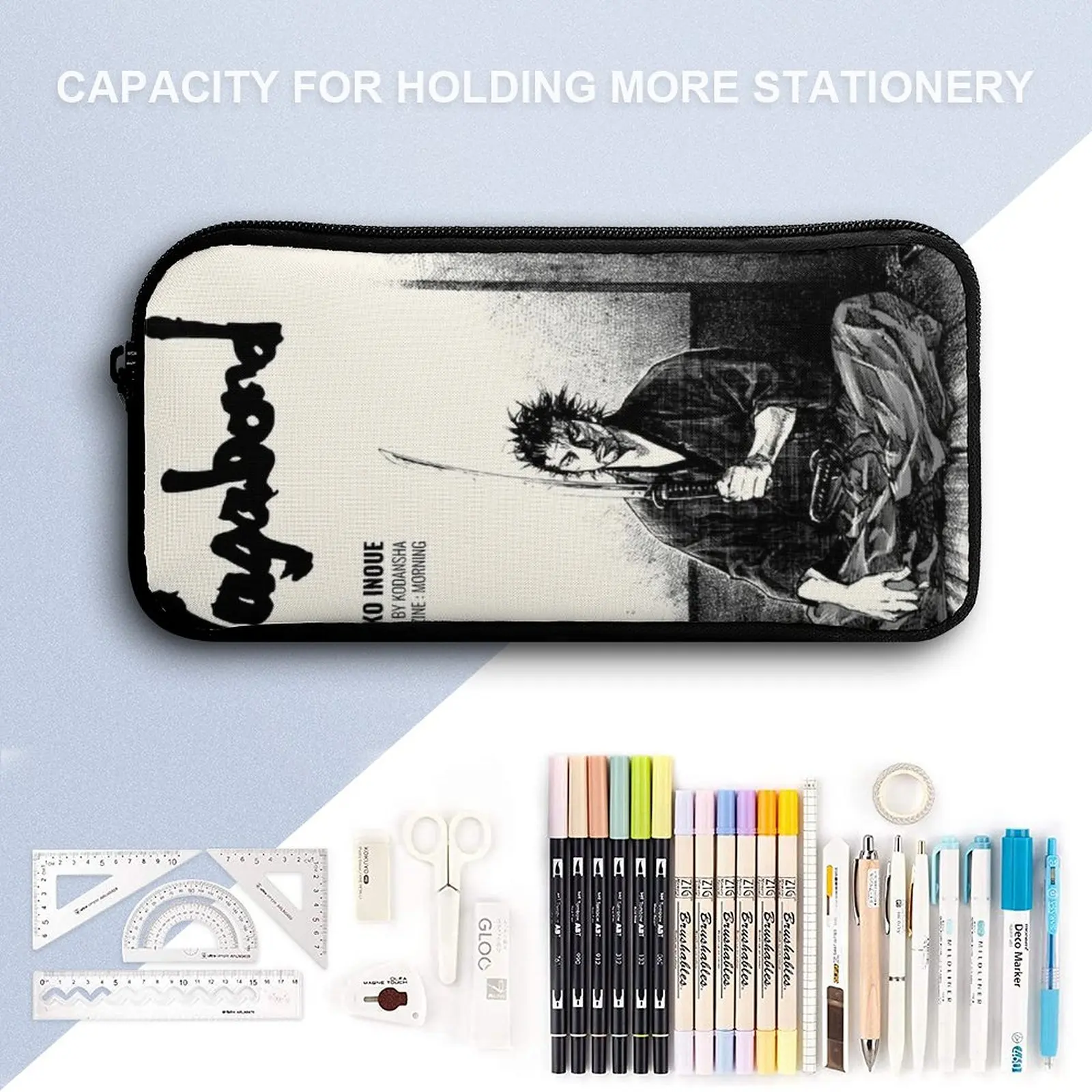 Miyamoto Musashi Vagabond Manga Style Fo 3 in 1 Set 17 pollici zaino pranzo borsa penna borsa durevole Field Pack Snug picnic unico