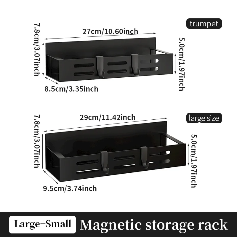 2pcs Magnetic Storage Shelf Household Kitchen Refrigerator Washing Machine Side Hanging Storage Rack Multifunctional Storage