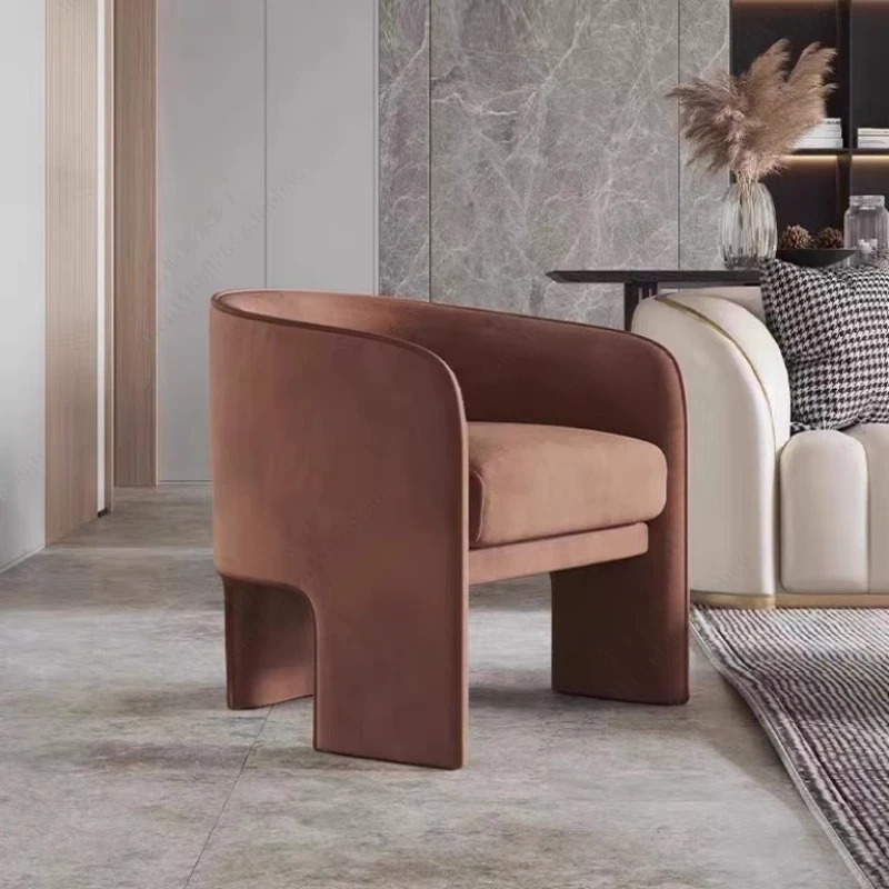 

Nordic modern solid wood living room rotating single sofa chair light luxury designer hotel homestay reception leisure chair