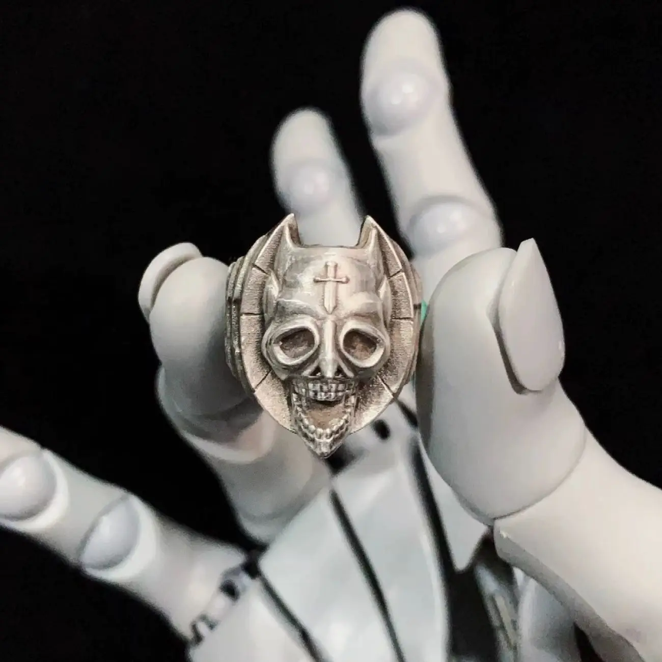 Bizarre Adventure Kira Yoshikage Killer Queen Blight Pierces Heart Attack Ring Pair Ring