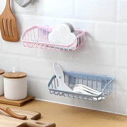 Wash Multifunctional Suction Cup Dishwashing Sponge Holder Hanging Storage Rack Drain Rack Sink Shelf Kitchen Accessories Tool