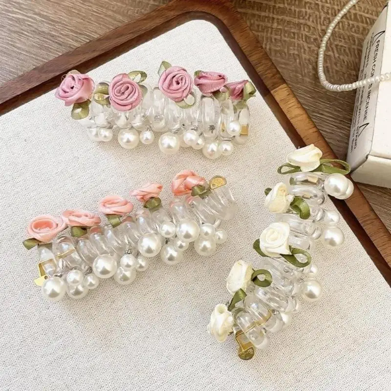 Telefonkabel-Haarband, schadet dem Haar nicht, hochelastisches Gummiband, Perlen-Haarbänder, Damen-Haaraccessoires – Detail 7