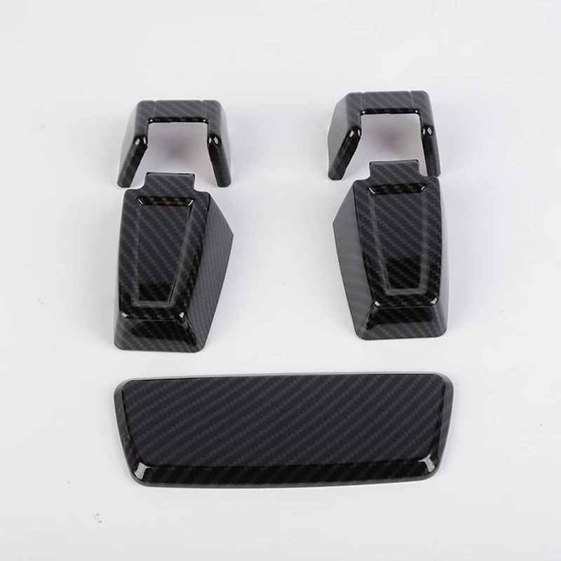 For Jeep Commander 2006-2010 Car Tailgate Rear Window Glass Hinge Cover Trim Sticker Replacement ABS Carbon Fiber