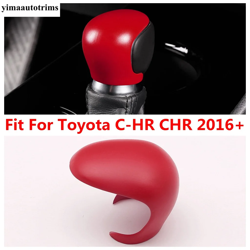 

Gear Head Shift Knob Handle Decoration Cover Trim For Toyota C-HR CHR 2016 - 2022 ABS Red Style Accessories Interior Refit Kit