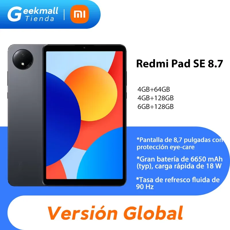 Global Version Xiaomi Redmi Pad SE 8.7 inch Mi Tablet 90Hz Display 6650mAh MTK Helio G85 Dual speakers Dolby Atmos®