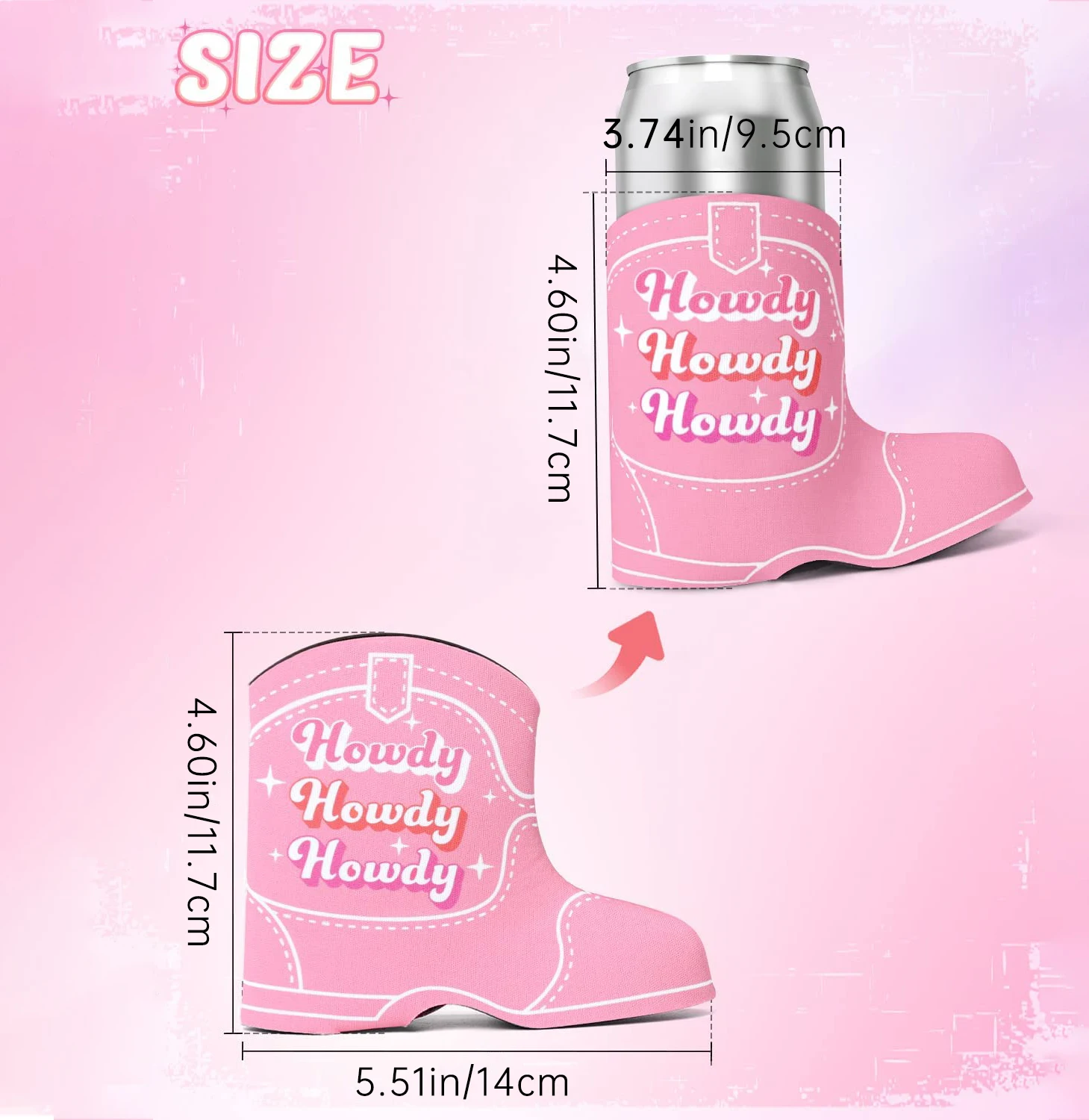 Cute Boot Drink Holders 2pc set, Bachelorette Party Drink Covers for party Insulated Drink Holders Cowgirl Party Decorations